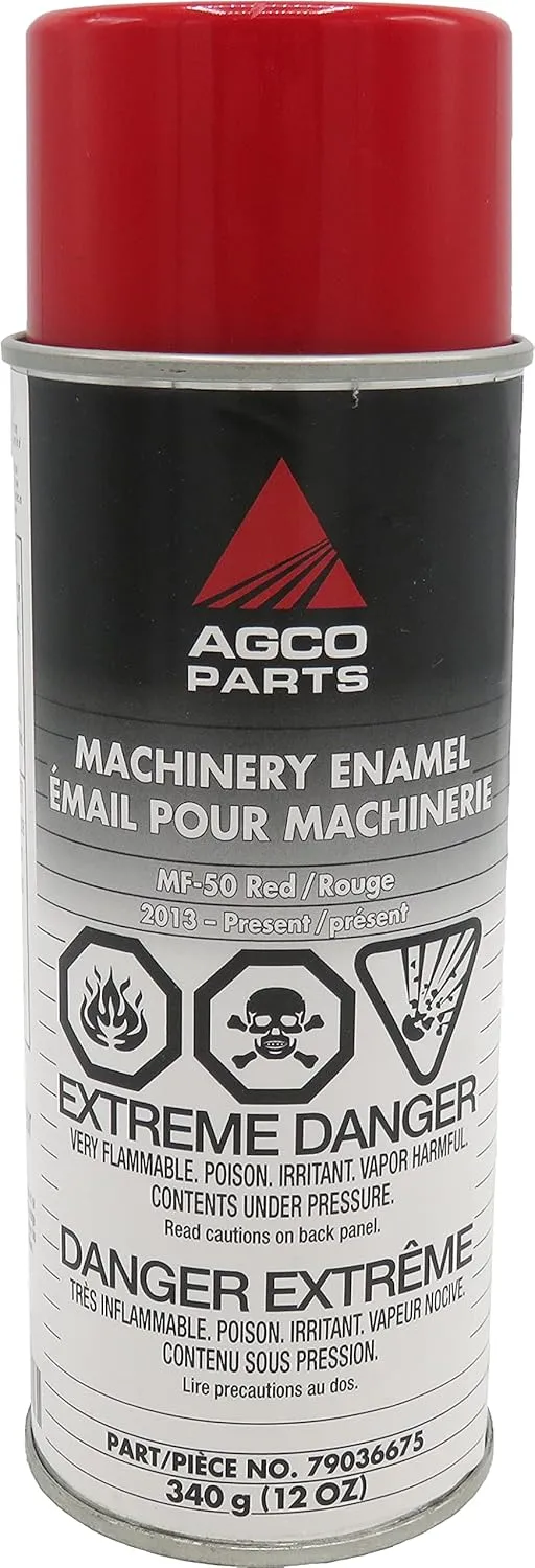 Agco Paint Machinery Enamel Protects Against Rust Aerosol Spray Can (MF-50 Red 2013 - Present)