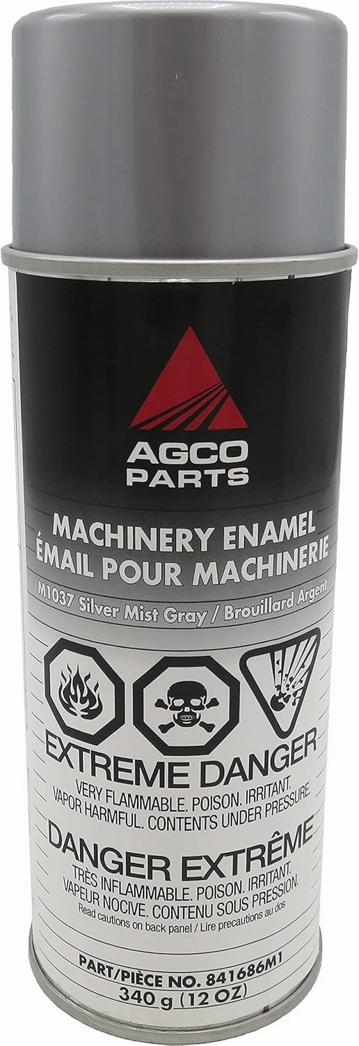 Agco Paint Machinery Enamel Protects Against Rust Aerosol Spray Can (M1037 Silver Mist Gray)