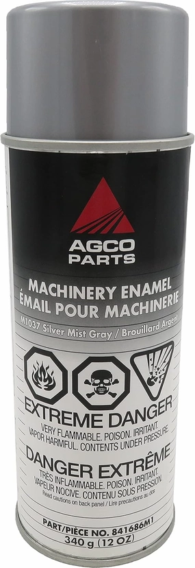 Agco Paint Machinery Enamel Protects Against Rust Aerosol Spray Can (M1037 Silver Mist Gray)