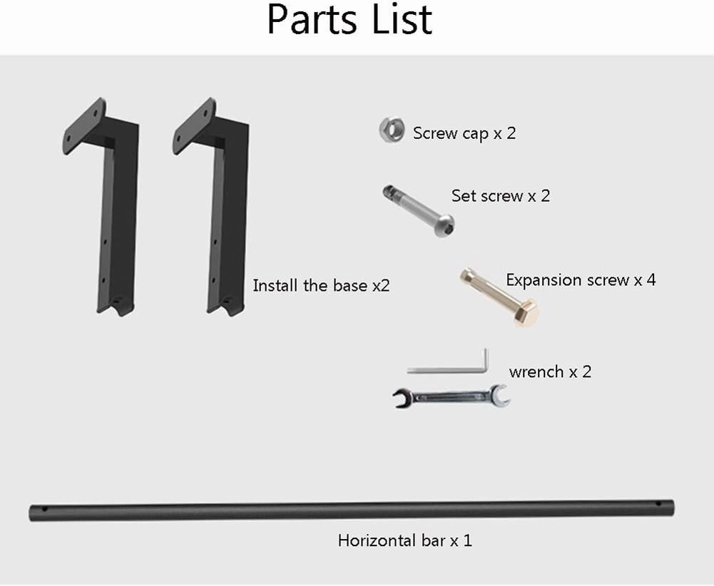 AGYH Wall-Mounted Chin Up Bar, Beam Pull-up Suspension Bar, Home Gym Multifunctional Horizontal Bar, Load 300kg