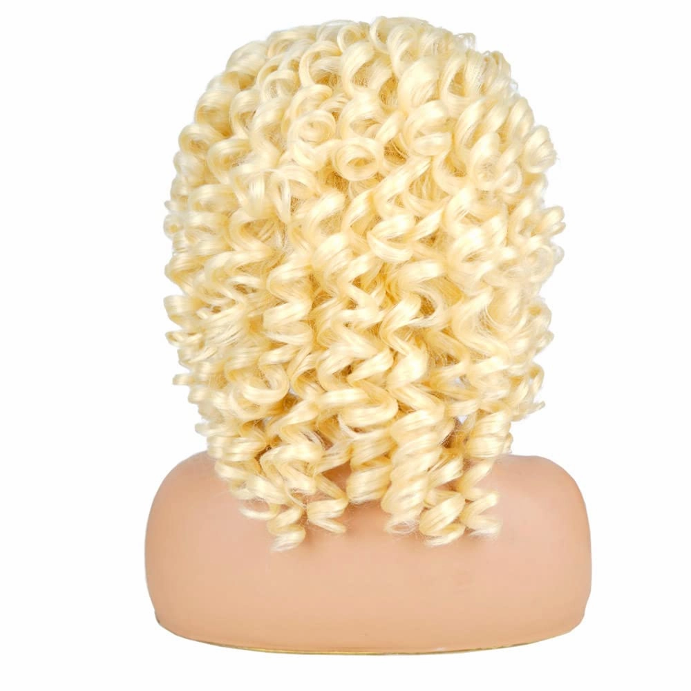 AIDUSA Big, Loose, Curly Wigs for Black Women - Afro Curly Wigs with Bangs - Synthetic & Natural Looking Wigs (#613 Blonde)