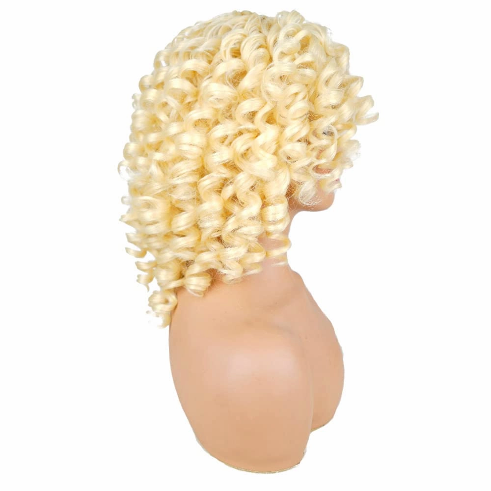 AIDUSA Big, Loose, Curly Wigs for Black Women - Afro Curly Wigs with Bangs - Synthetic & Natural Looking Wigs (#613 Blonde)