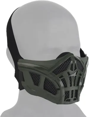 Airsoft Half Face Masks, Half Lower Steel Mesh Airsoft Protective Gear Breathable Silicone Lining Mesh Cover for Adult Men Women BBS Airsoft Shooting CS Survival Games