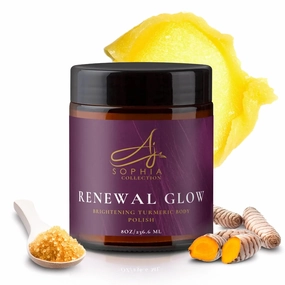 AJ Sophia's Renewal Glow Brightening Turmeric Body Polish Scrub, 8 Fl Oz (Pack of 1)