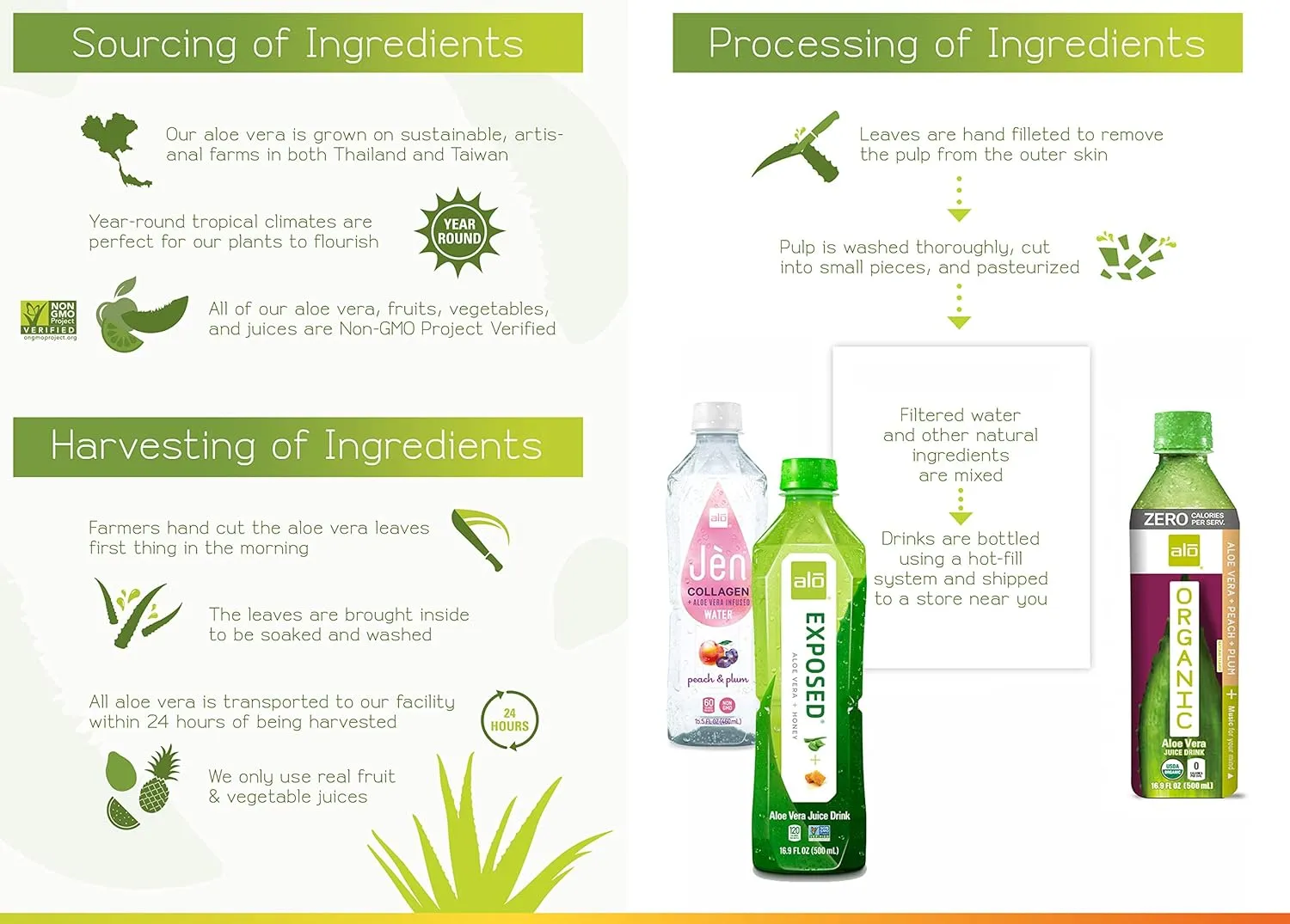 ALO Aloe Vera Juice | 16.9 fl oz, Pack of 9 | 3-Flavor Variety Pack | ALLURE, COMFORT, EXPOSED Plant-Based Drink