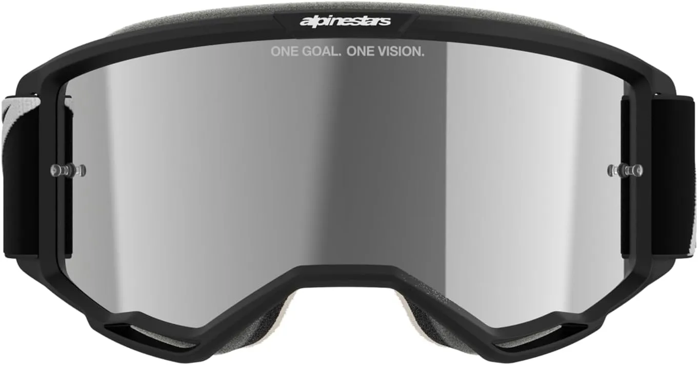 Alpinestars Vision 5 MX ATV MTB Off Road Goggle (Black - Mirror Silver Lens)
