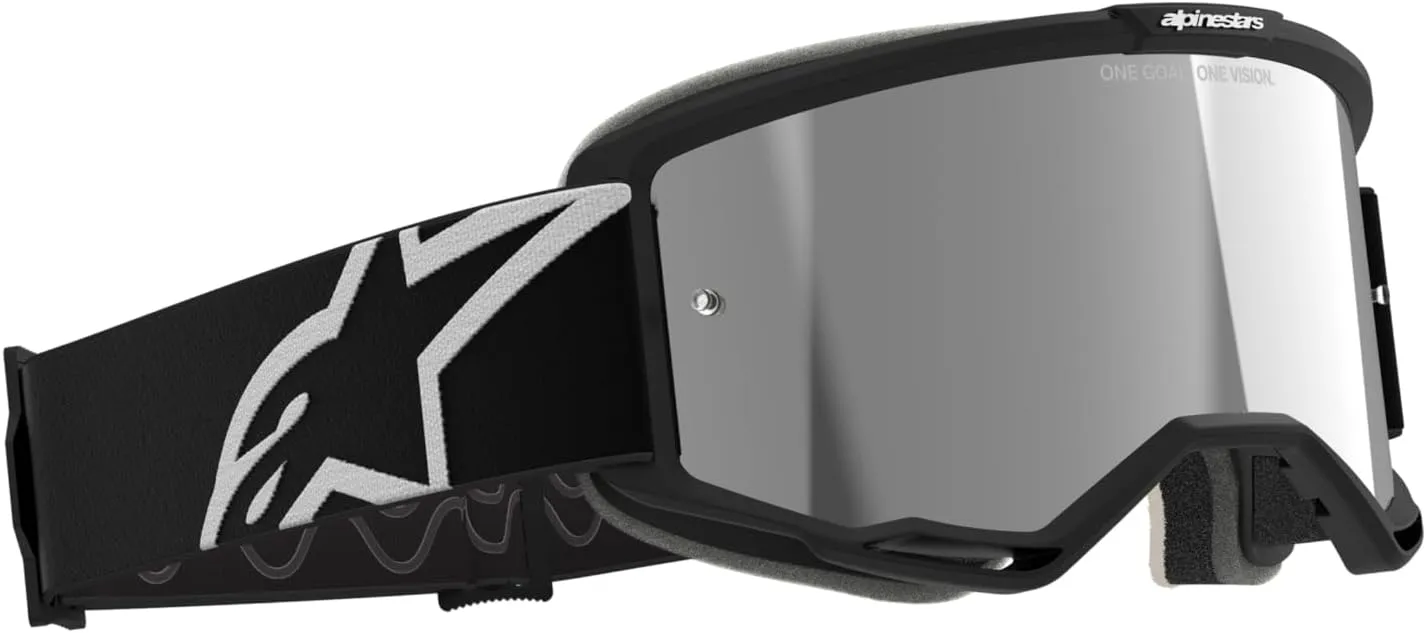 Alpinestars Vision 5 MX ATV MTB Off Road Goggle (Black - Mirror Silver Lens)
