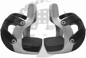 Aluminum Endurance Ride Cage Safety Horse Stirrups Silver with Removable Cage