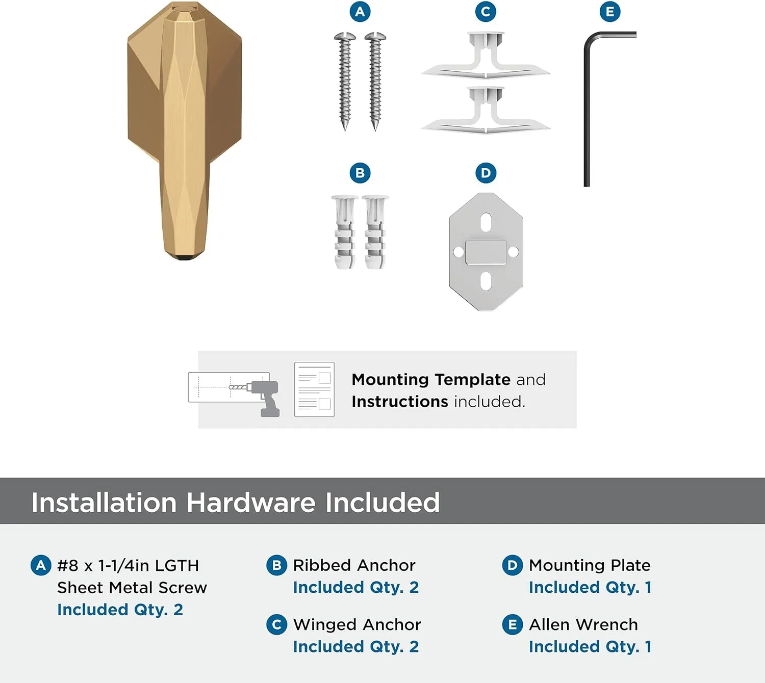 Amerock BH36040CZ | Champagne Bronze Single Robe Hook | 3-7/16 in. (87 mm) Length Towel Holder | St. Vincent | Towel Hook for Bathroom | Bathroom Hardware | Bath Accessories