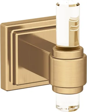Amerock BH36060CCZ | Clear/Champagne Bronze Single Robe Hook | 2-15/16 in. (75 mm) Length Towel Holder | Glacio | Towel Hook for Bathroom | Bathroom Hardware | Bath Accessories