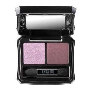 ANNA SUI - Eye Color Compact - Two-Tone Eye Shadow Fillers for Eyeshadow Palette - Pink and Brown Long-Lasting Eye Makeup - 05 Sorbet x Azuki Red Beans - 0.05 oz.