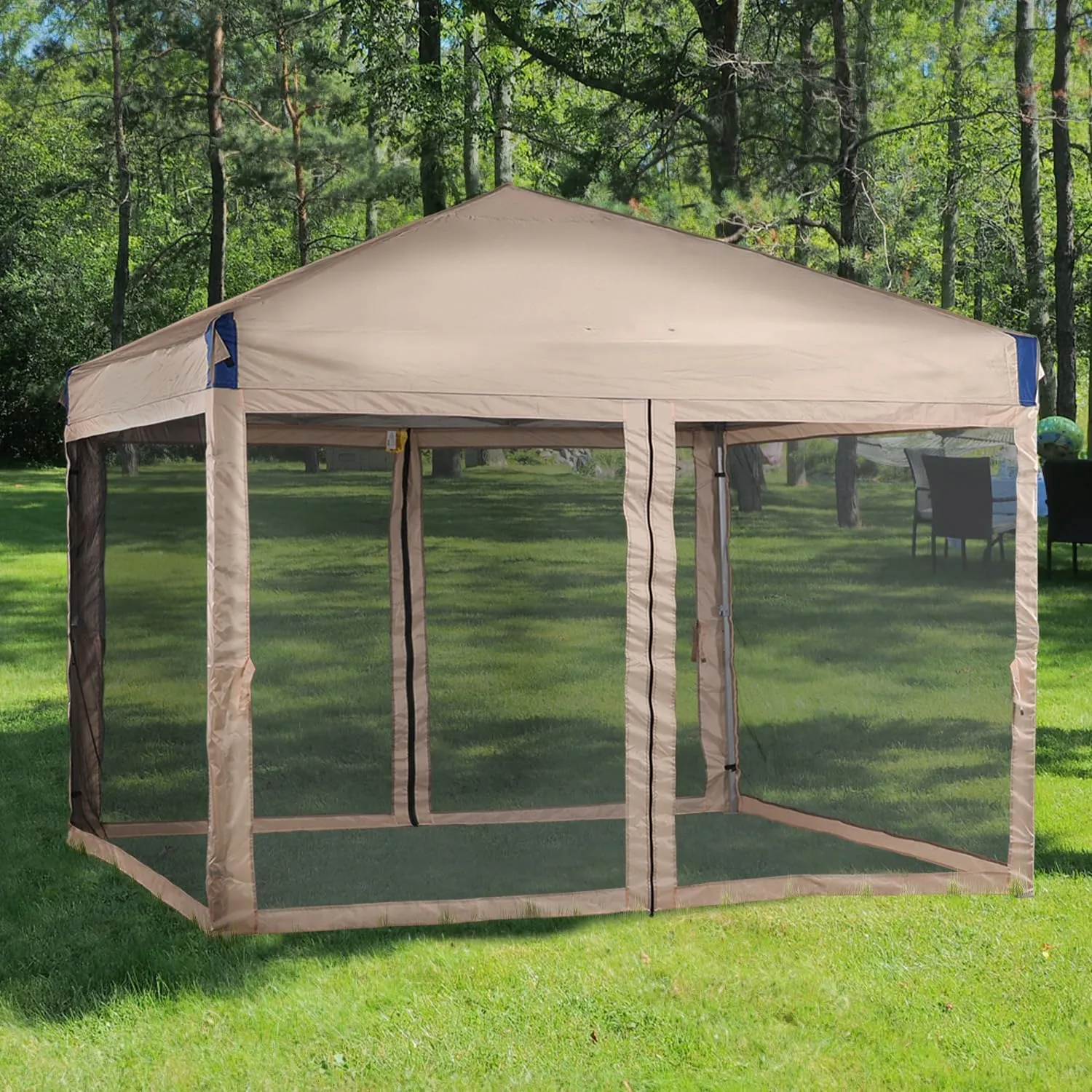 Aoodor 12x12 FT Pop-Up Canopy Tent with Roller Bag - Portable Instant Shade, Sturdy Iron Frame, Water-Resistant 210D Oxford Fabric, UV Protection, Easy Assembly for Camping and Outdoor Events