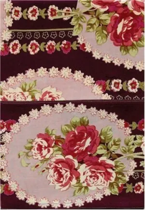April Cornell Decadent Victorian 54-Inch Square Tablecloth, Victorian Portrait Purple