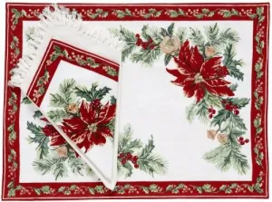 April Cornell Set of 4 Placemats, Noel White