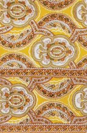 April Cornell Topaz 60-by-90-Inch Tablecloth, French Paisley Gold