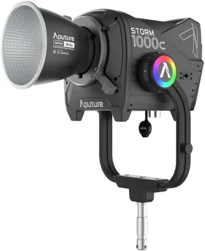 Aputure Storm 1000c Point-Source Fixture with Wide Hyper Reflector, Blair-CG LED Chipset, and ProLock Locking Accessory Mount (Black)