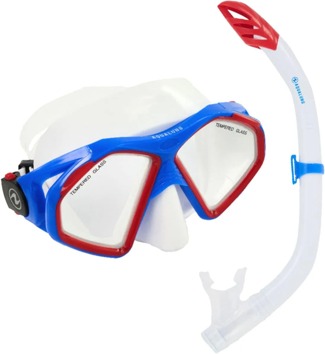 Aqualung Hawkeye Snorkel Mask Combo (Blue/Red)