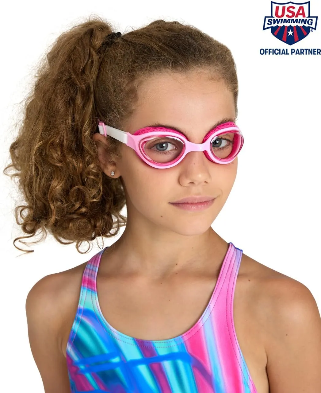 ARENA Unisex Kids Junior Air Mirror Swim Goggles for Swimming Ages 6 to 12 Air Seals Anti-Fog Coated Lens Adjustable Strap