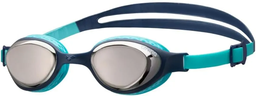 ARENA Unisex Kids Junior Air Mirror Swim Goggles for Swimming Ages 6 to 12 Air Seals Anti-Fog Coated Lens Adjustable Strap