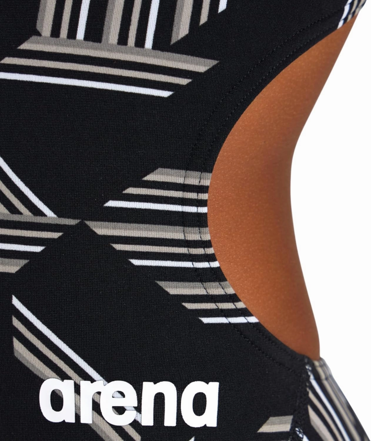 Arena Puzzled Print Women's Challenge Back One Piece Swimsuit for Competitive or Casual Swim, Ladies Bathing Suit
