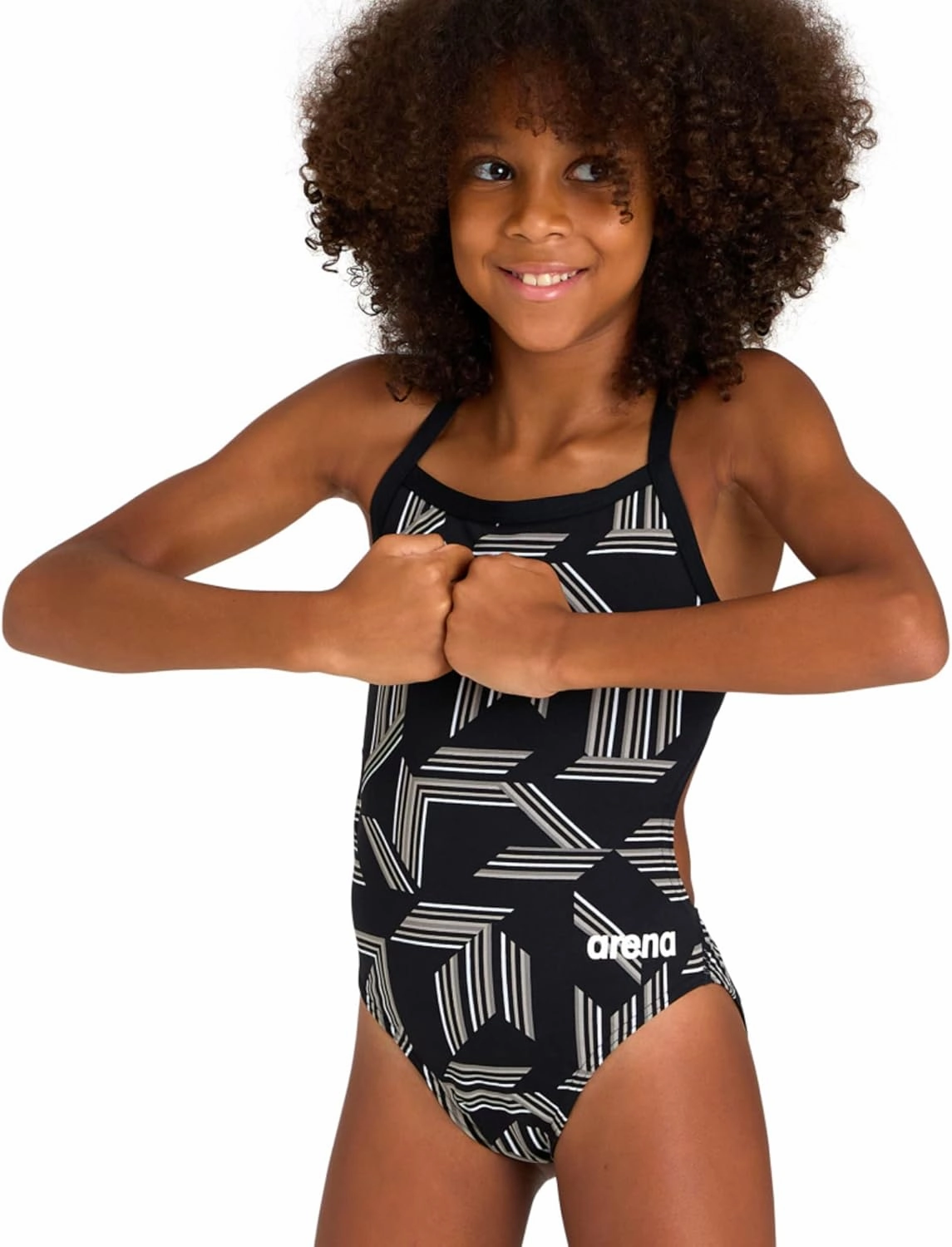 Arena Puzzled Print Women's Challenge Back One Piece Swimsuit for Competitive or Casual Swim, Ladies Bathing Suit