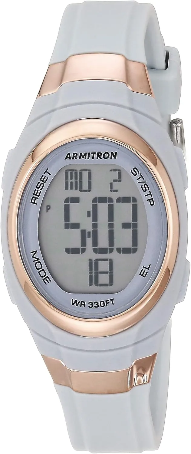 Armitron Sport Women's Digital Chronograph Resin Strap Watch, 45/7034