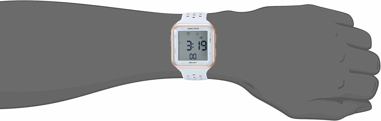 Armitron Sport Unisex Digital Chronograph Silicone Strap Watch, 40/8417