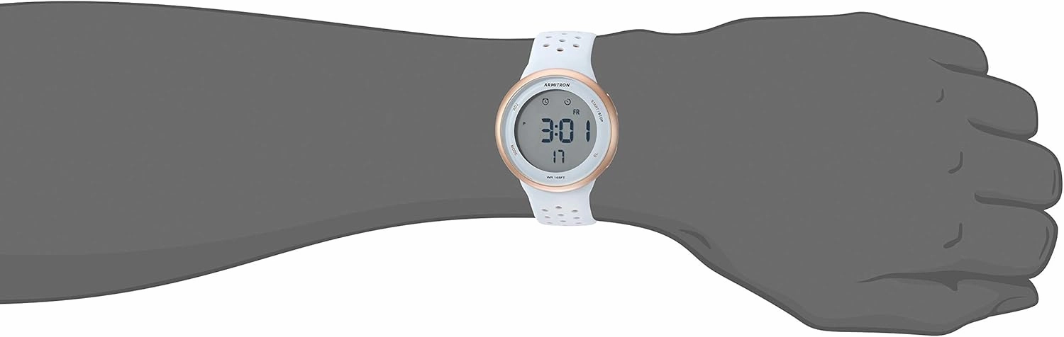 Armitron Sport Unisex Digital Chronograph Silicone Strap Watch, 40/8423