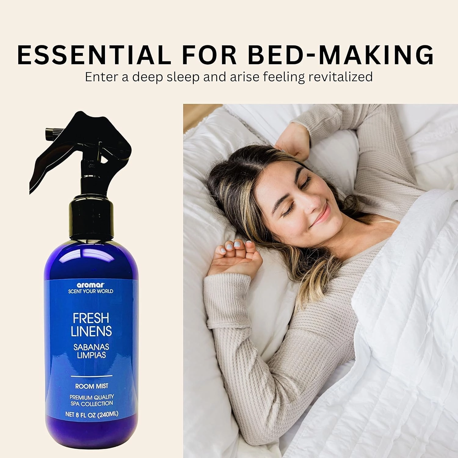 Aromar Essential Room Mist and Fabric Spray with Natural Freshener Aromatherapy for a Fresh and Rejuvenated Home 8 oz Eucalyptus