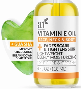 ArtNaturals Face & Body Vitamin E Bio Oil 4.0oz   Gua Sha Facial Tools Set - Organic Moisturizer Skincare for Scars, Stretch Mark, Cellulite & Nails - Great Massage oil for Massaging Joint & Muscle