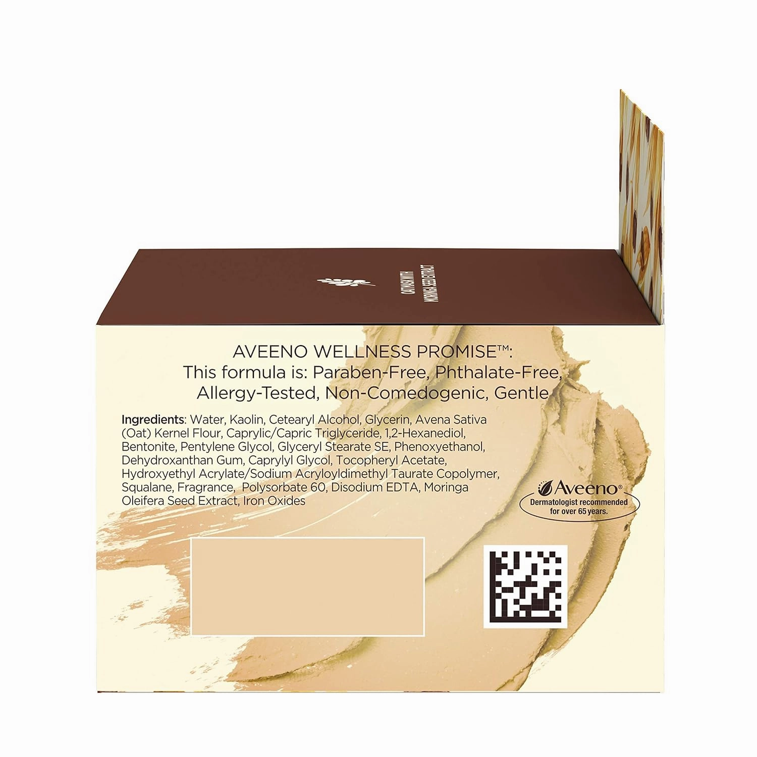 Aveeno Oat Face Mask with Detoxifying Moringa Seed Extract and Vitamin E Antioxidant, to Remove Skin Impurities, Paraben Free, Phthalate-Free, 1.7 oz