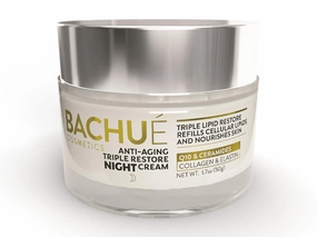 BACHUE ANTI-AGING TRIPLE RESTORE NIGHT CREAM Triple Lipid Q10 Face Moisturizer Night Moisturizer Face Cream with Ceramide and Collagen for All Skin Types Repair Face Moisturizer No Fragrance 1.7 Fl Oz