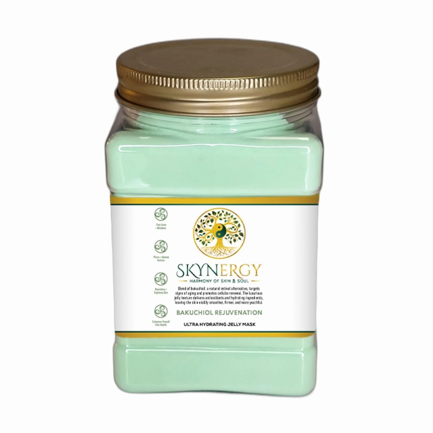 Bakuchiol Rejuvenation Jelly Face Mask | HydroGlo Jelly Mask for Skin Hydration | Radiance and Reduced Pigmentation | Vajafacial Jelly Mask | 12 Applications (30 Fl Oz)