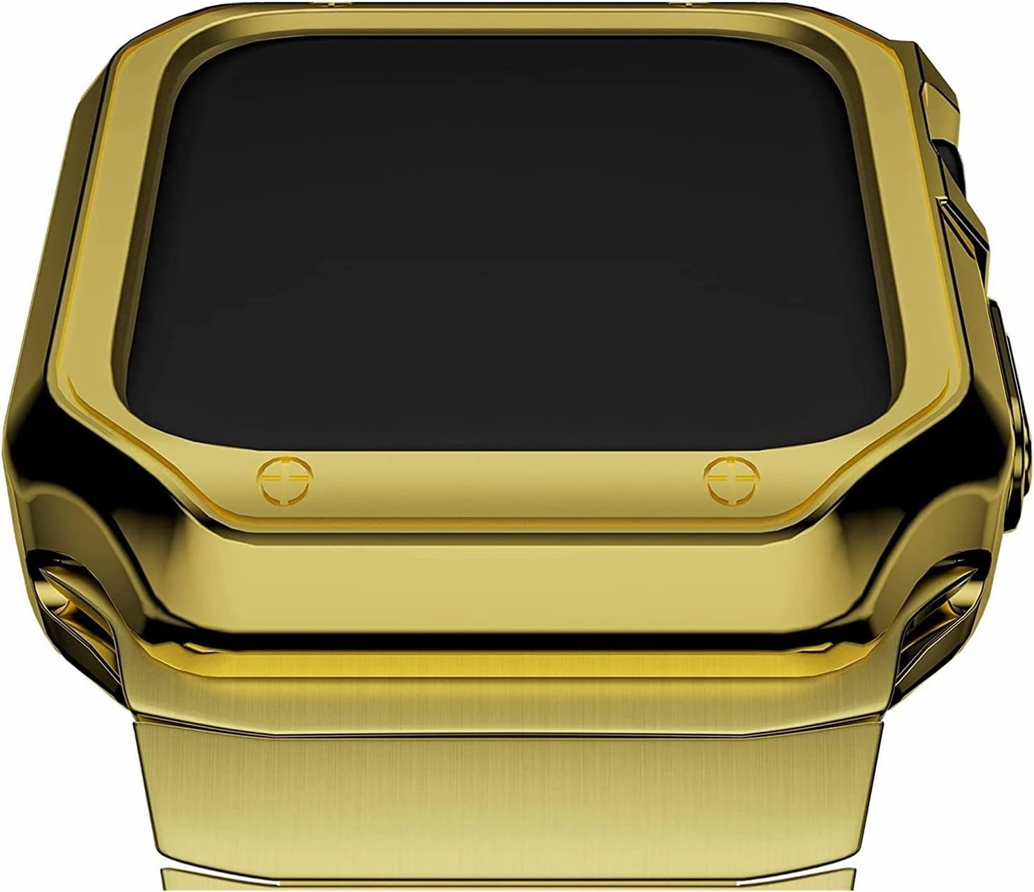 Band Case Compatible for Watch 44Mm 42Mm 40 Mm 38Mm Rugged Bumper TPU Case Military Strap Protective Cover (Guld 40 mm)