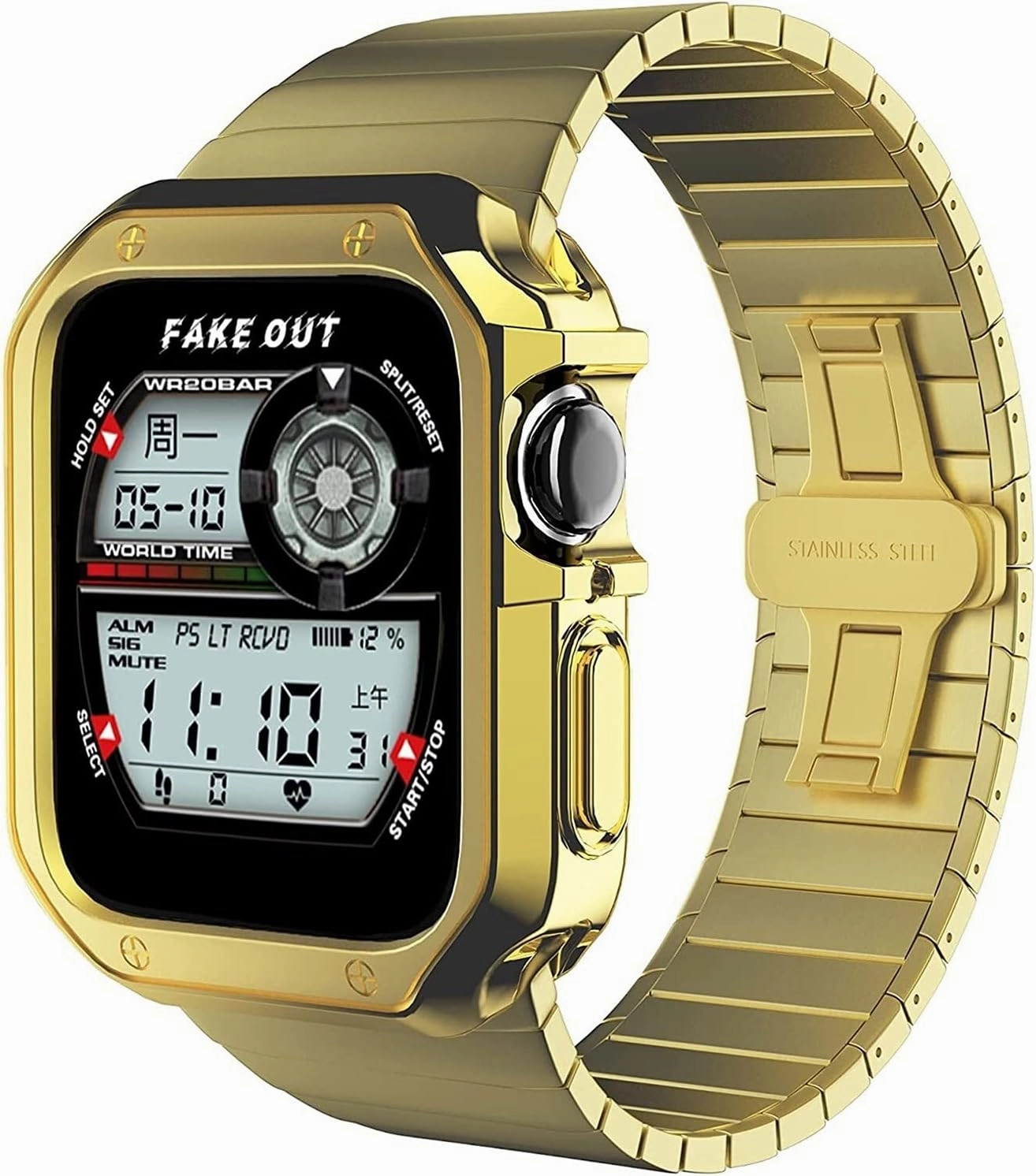 Band Case Compatible for Watch 44Mm 42Mm 40 Mm 38Mm Rugged Bumper TPU Case Military Strap Protective Cover (Guld 40 mm)