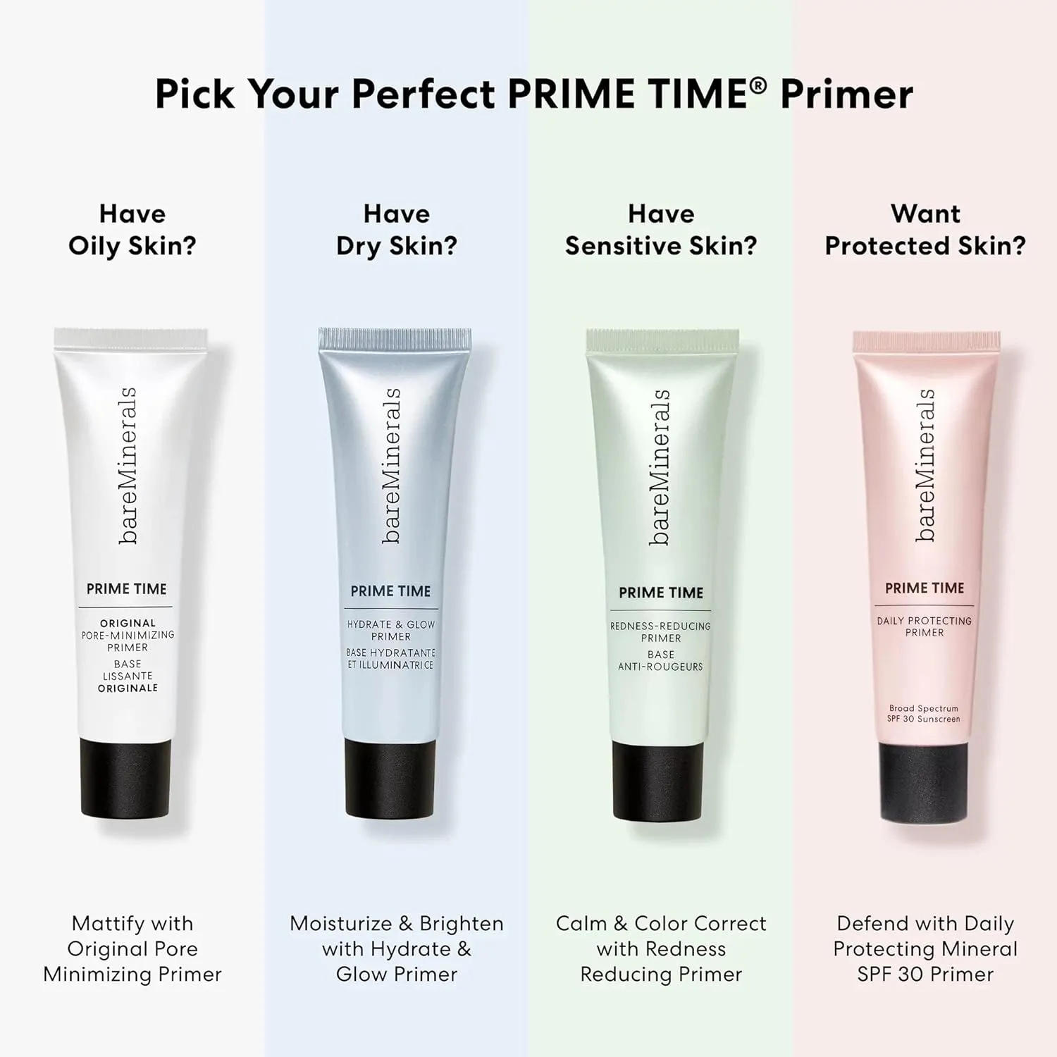 bareMinerals Prime Time Face Primer – Clean, Vegan, Paraben-Free Formula