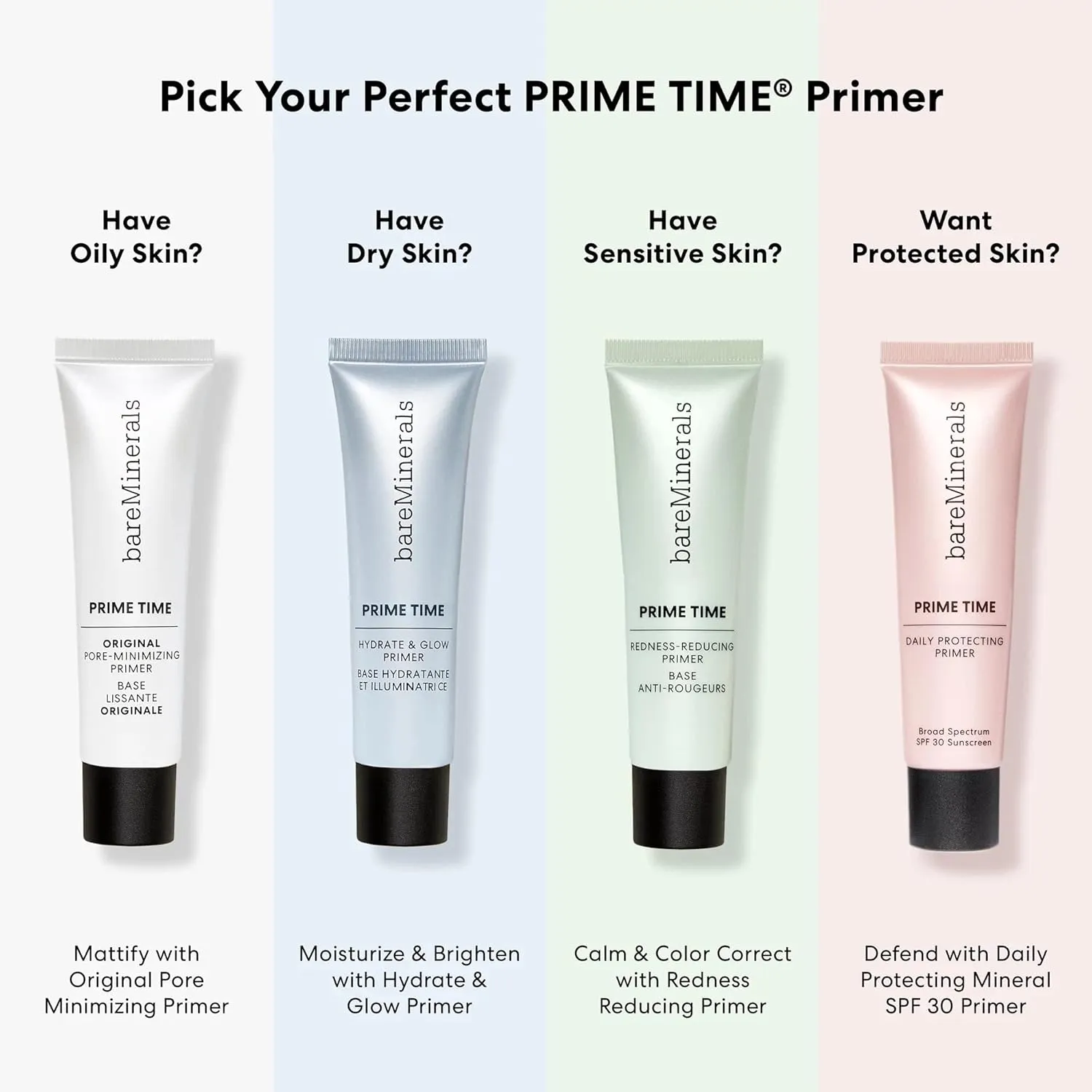 bareMinerals Prime Time Face Primer – Clean, Vegan, Paraben-Free Formula