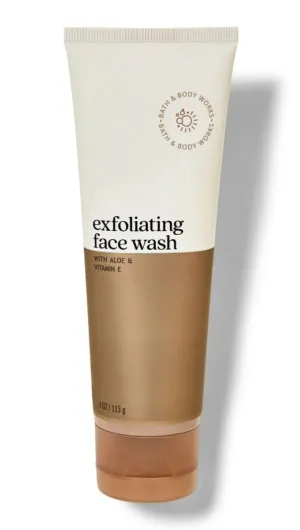 Bath and Body Exfoliating Face Wash With Aloe & Vitamine E - 4 Oz