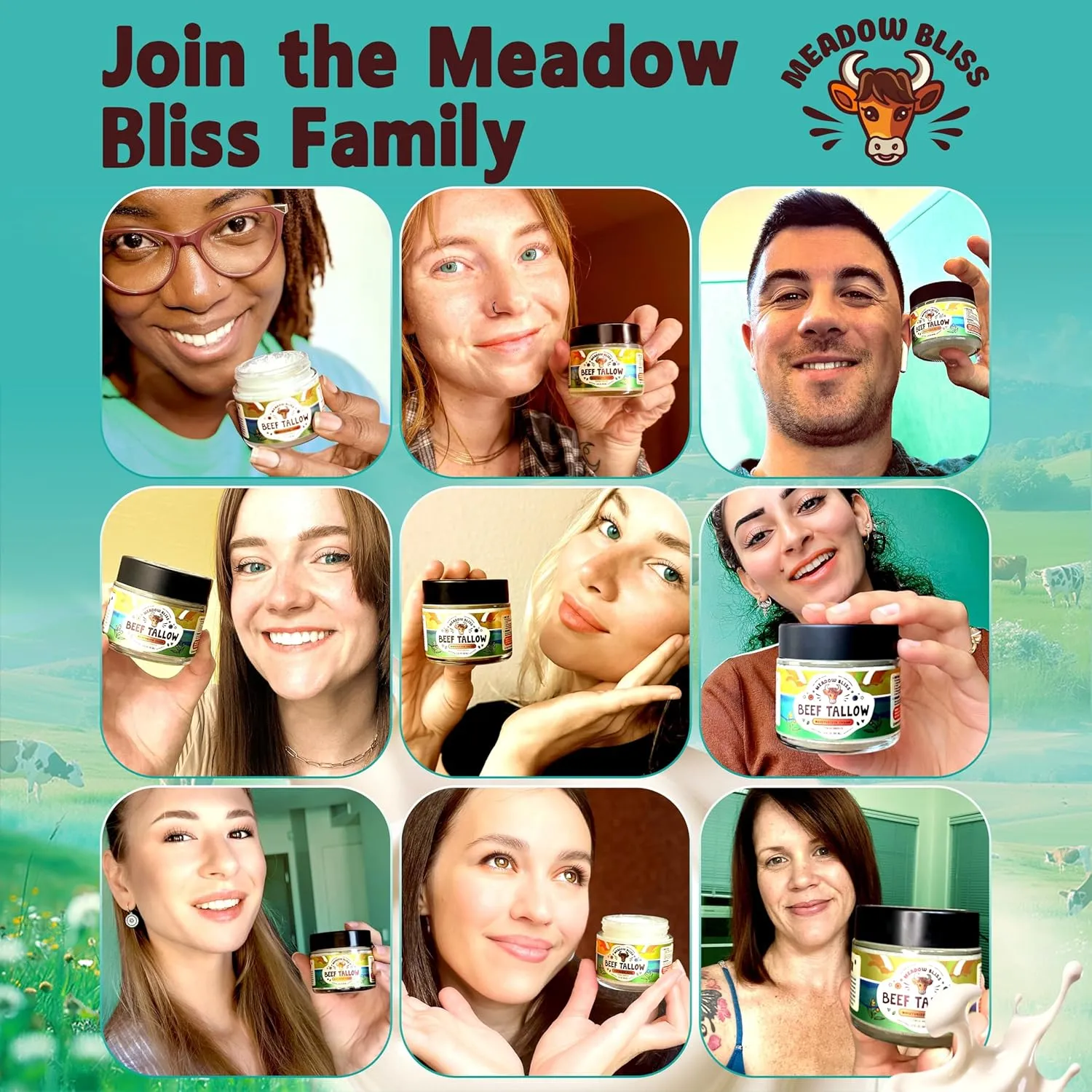 Beef Tallow for Skin - Moisturizer Cream - 100% Grass Fed - Whipped Beef Tallow - Organic Jojoba Oil - Organic Shea Butter - Supports Eczema, Rosacea  - Made in USA - Citrus Breeze - 2 oz