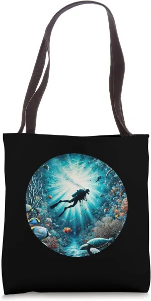 Beneath the Waves - Scuba Diving Ocean Adventure Tote Bag