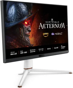 BenQ MOBIUZ EX321UX 32” 1152-zone Mini LED 4K eARC 144Hz 1ms DP2.1 Gaming Monitor, USB-C, HDMI 2.1, 99% P3 & Adobe RGB, DisplayHDR 1000, Freesync Premium Pro, KVM, Pixsoul Engine, Remote Controller