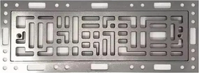 Best 4" x 12" Flush Mount Floor Vent with Maze Slots, Metal Register Vent Cover for Home Floor, Powder Coated Aluminum Air Vent Cover, 2 Part Frame & Insert, Brushed Silver, BA-FVMSBS