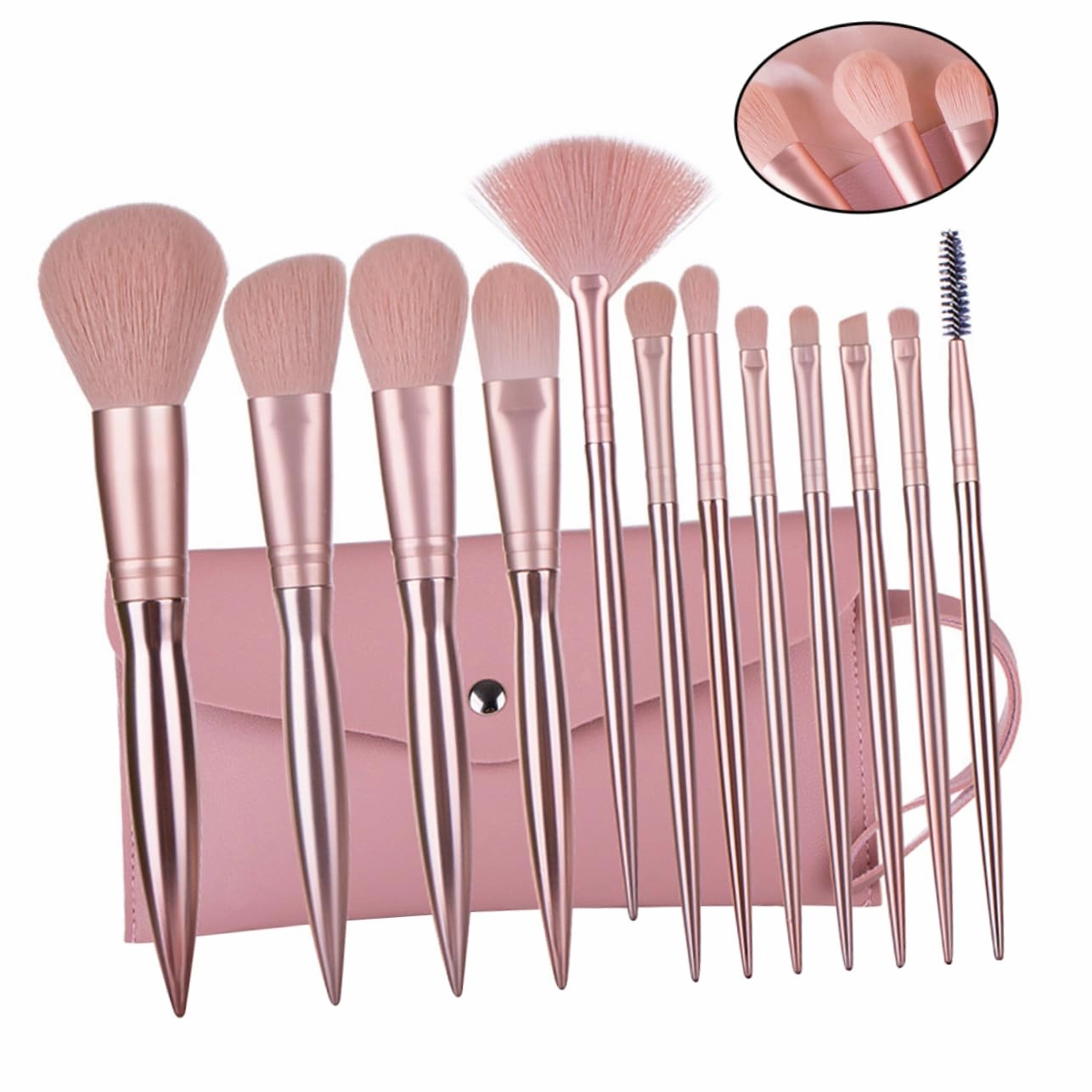 BESTYASH 12pcs Makeup Tool Brush Set Powder Brush Professional Makeup Brush Cosmetics Brush Kit Makeup Brush for Woman Golden