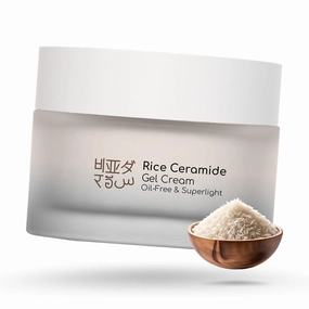 Beyond Rice Ceramide Moisturizing Gel Cream For Face | For all skin types, Superlight, Oil-free, Silicone-free | Vegan and Cruelty-free | 50g