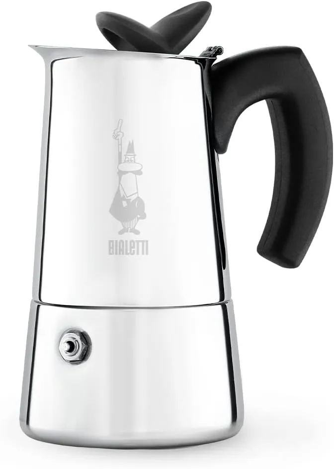 Bialetti - Musa, Stovetop Coffee Maker, Suitable for all Types of Hobs, Stainless Steel, 4 Cups (5.07 oz.), Silver