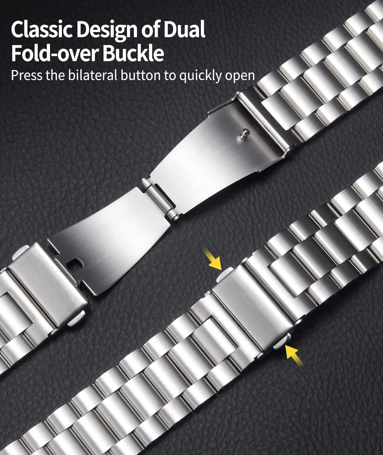 BINLUN Compatible with Apple Watch Band 49mm 46mm 45mm 44mm 42mm 41mm 40mm 38mm Stainless Steel Metal Watch Strap with TPU Watch Case Compatible with iWatch Series Ultra/10/9/8/7/SE2/SE/6/5/4/3/2/1
