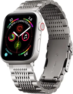 BINLUN Stainless Steel Watch Band Compatible with Apple Watch 44mm 45mm 46mm 49mm 42mm-Series 3 2 1 for Men Polished Metal Steel Watch Band for iWatch Series 10 9 8 7 6 5 4 3 2 1 SE SE2 Ultra Ultra2