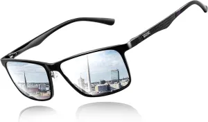 BIRCEN Mens Sunglasses Polarized UV Protection: Classic Shades for Men Driving Fishing with Al-Mg Metal Frame