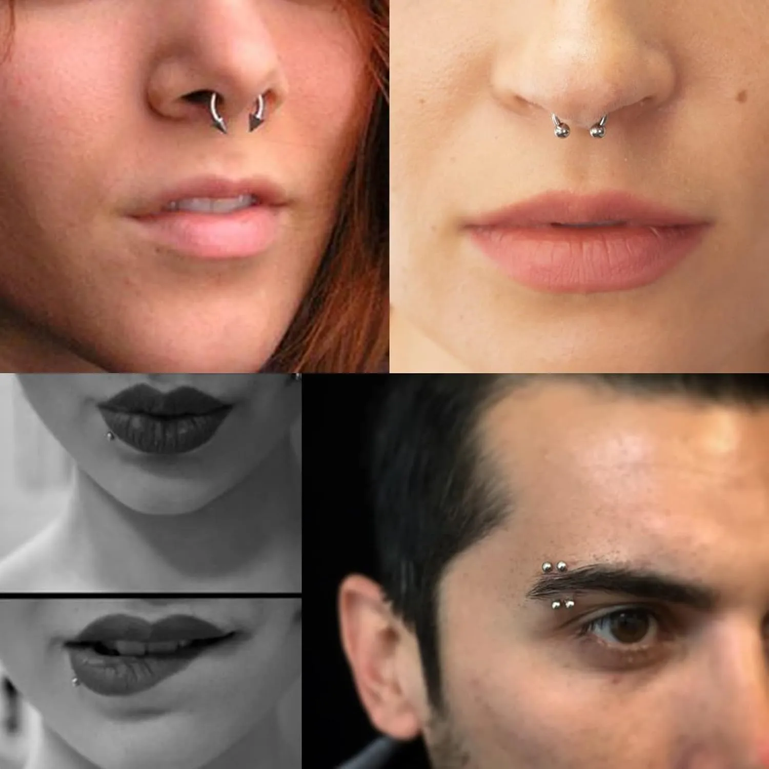 BLISI G23 Solid Titanium Eyebrow Piercing Jewelry, Gokd Black Rose Gold Silver Pink Rainbow Eyebrow Rings 16G Curved Barbell,Tiny Vertical Labret Lip Jewelry Rook Piercing Jewelry for Women and Men