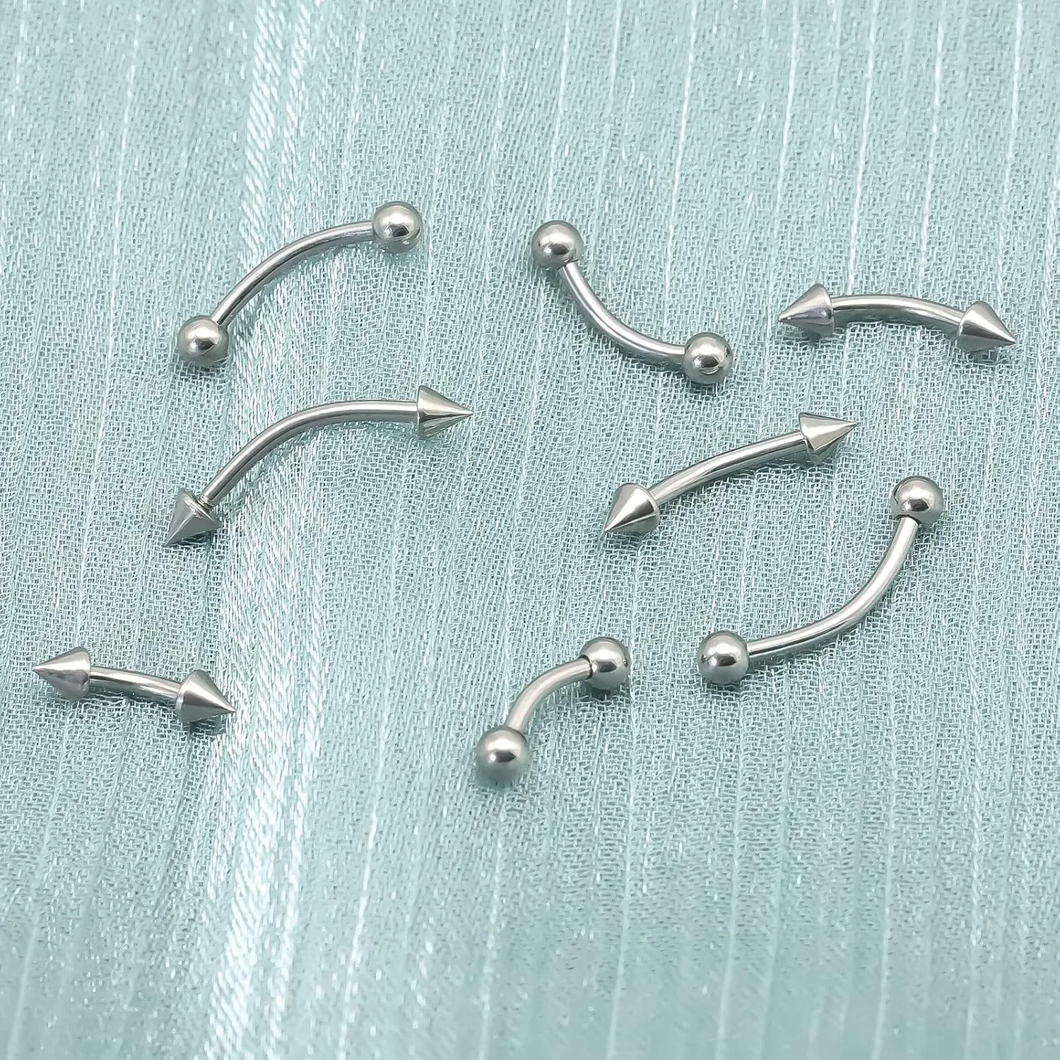 BLISI G23 Solid Titanium Eyebrow Piercing Jewelry, Gokd Black Rose Gold Silver Pink Rainbow Eyebrow Rings 16G Curved Barbell,Tiny Vertical Labret Lip Jewelry Rook Piercing Jewelry for Women and Men
